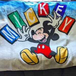 Vtg. BIEDERLACK Disney Enterprise Mickey Mouse Throw Cover Blanket 58" x 49"